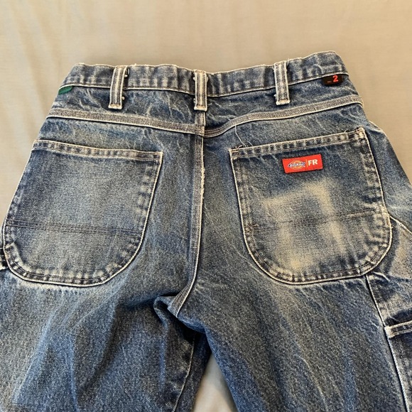 Dickies FR Jeans Mens 31x30 Blue Indura Westex HRC 2 Flame Resistant Carpenter - Picture 14 of 16